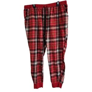 Secret Treasures Women’s Sz 2X Pajama Pants Red  Plaid  pockets Drawstring